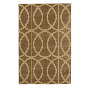 riverbay furniture transitional polyester 8'x10' rug in beige and sand