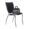Riverbay Furniture Transitional Metal Stacking Side Chairs Set of Two in Black