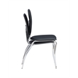 Riverbay Furniture Transitional Metal Stacking Side Chairs Set of Two in Black