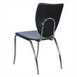 Riverbay Furniture Transitional Metal Stacking Side Chairs Set of Two in Black