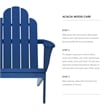 Riverbay Furniture Transitional Wood Outdoor Adirondack Chair in Blue
