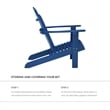 Riverbay Furniture Transitional Wood Outdoor Adirondack Chair in Blue