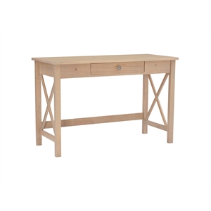 Riverbay Furniture Transitional Pine Wood Laptop Desk in Driftwood Brown