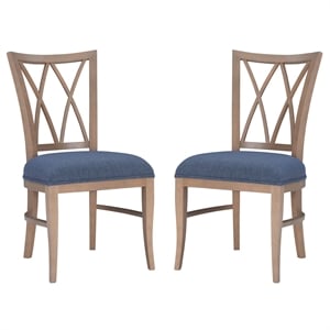 Riverbay Furniture Transitional Wood Set of Two Chairs in Natural