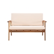 Riverbay Furniture Transitional Acacia Wood Outdoor Chat Set in Natural
