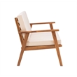 Riverbay Furniture Transitional Acacia Wood Outdoor Chat Set in Natural