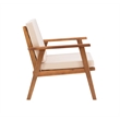 Riverbay Furniture Transitional Acacia Wood Outdoor Chat Set in Natural