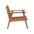 Riverbay Furniture Transitional Acacia Wood Outdoor Chat Set in Natural