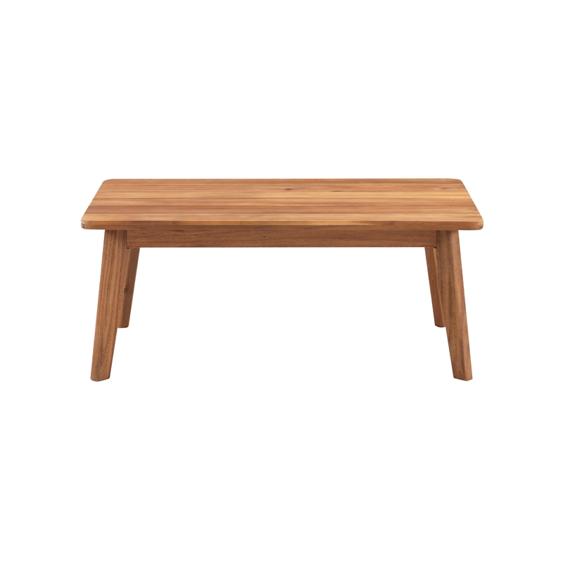 Riverbay Furniture Transitional Acacia Wood Outdoor Chat Set in Natural