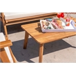Riverbay Furniture Transitional Acacia Wood Outdoor Chat Set in Natural