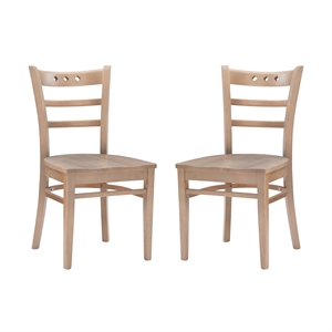 Riverbay Furniture Transitional Solid Wood Set of Two Chairs in Natural
