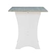 Riverbay Furniture Coastal Wood Corner Dining Nook in Gray