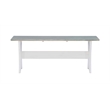 Riverbay Furniture Coastal Wood Corner Dining Nook in Gray