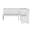 Riverbay Furniture Coastal Wood Corner Dining Nook in Gray