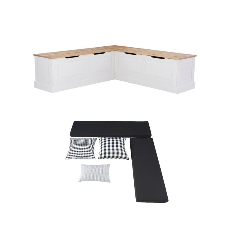 Riverbay Furniture Set of a Backless Breakfast Nook and 5 Piece Cushion/Pillow