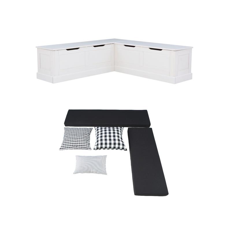 Riverbay Furniture Set of a Backless Breakfast Nook and 5 Piece Cushion/Pillow