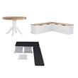 Riverbay Furniture Set of a Kitchen Nook & Dining Table & 5 Piece Cushion/Pillow