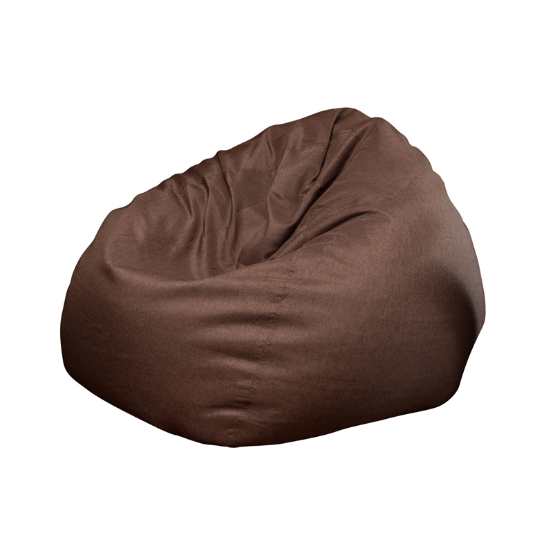 (Set of 2) Cozy Modern Bean Bag Chairs in Brown 684357132173 | eBay