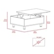Carell Furniture Gambia Lift Top Coffee Table in White - Light Oak