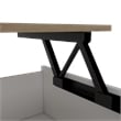 Carell Furniture Gambia Lift Top Coffee Table in White - Light Oak