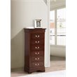 Carell Furniture Modern 7 Drawer Lingerie Chest in Cappuccino