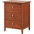 Carell Furniture Modern / Contemporary 3 Drawer Nightstand in Oak