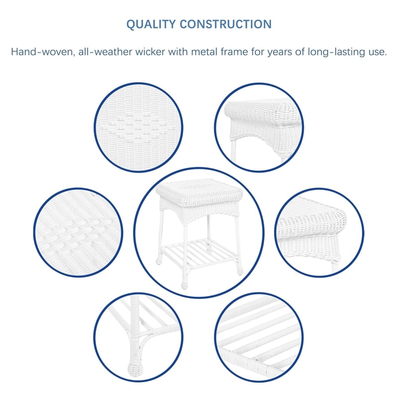 Carell Furniture 3 pc Wicker Conversation Set in Black with Red Orange Cushions