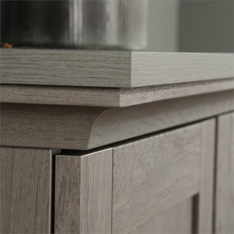 Carell Furniture Engineered Wood Storage Craft Armoire in Mystic Oak