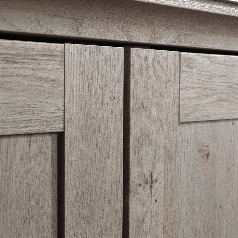 Carell Furniture Engineered Wood Storage Craft Armoire in Mystic Oak