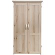 Carell Furniture Engineered Wood Multi-Purpose Storage Craft Armoire in Brown