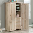 Carell Furniture Engineered Wood Multi-Purpose Storage Craft Armoire in Brown