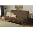 Carell Furniture Queen-size Wood Futon-Linen Cocoa Mattress