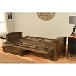 Carell Furniture Queen-size Wood Storage Futon-Mocha Brown Mattress
