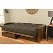 Carell Furniture Queen-size Wood Storage Futon-Mocha Brown Mattress