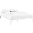 Carell Furniture Modern Sturdy Powder Coated Steel Full Bed Frame in White
