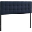 Carell Furniture King Upholstered Polyester Fabric Headboard in Navy