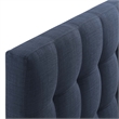 Carell Furniture King Upholstered Polyester Fabric Headboard in Navy