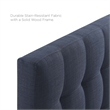 Carell Furniture King Upholstered Polyester Fabric Headboard in Navy