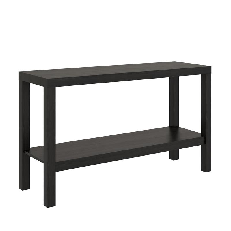 Carell Furniture Contemporary Ira Console Table in True Black Oak
