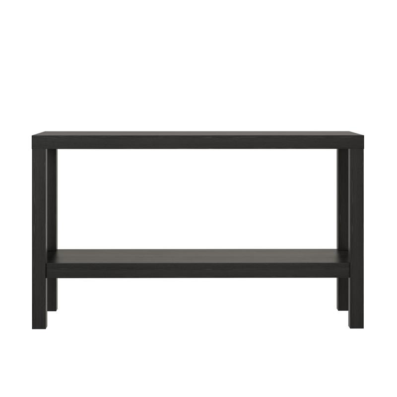 Carell Furniture Contemporary Ira Console Table in True Black Oak