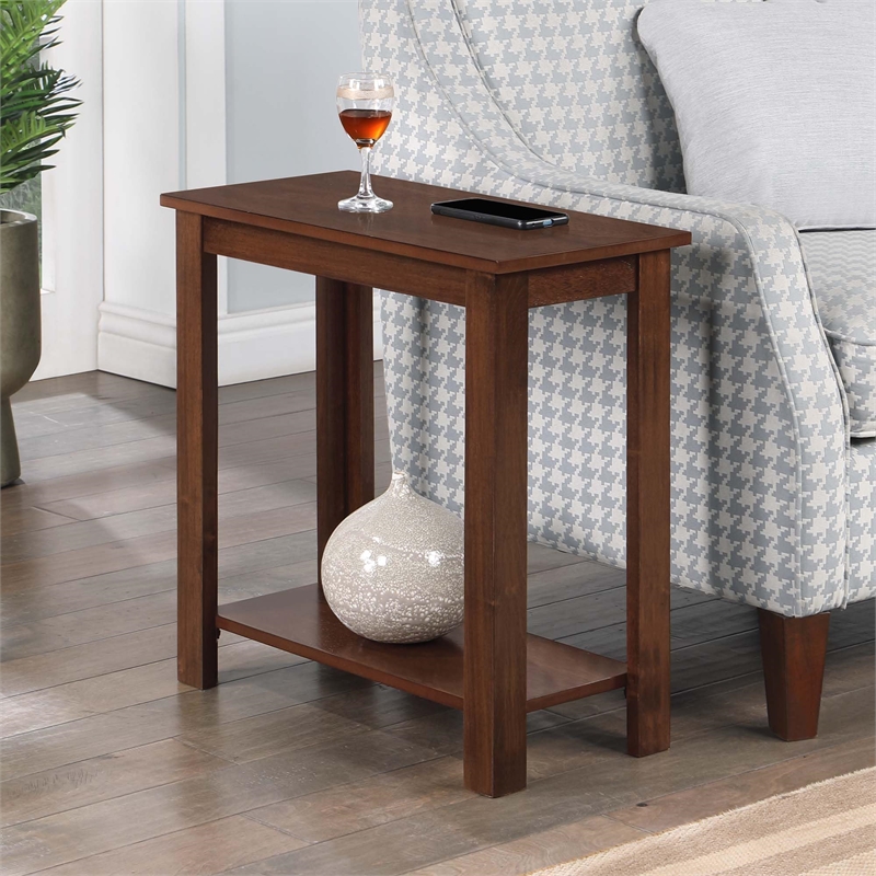 Designs2Go Baja Chairside End Table in Espresso Mahogany Wood Finish