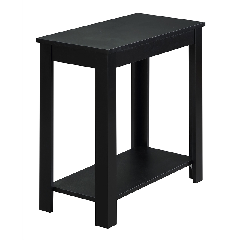 Convenience Concepts Designs2Go Baja Chairside End Table in Black Wood Finish