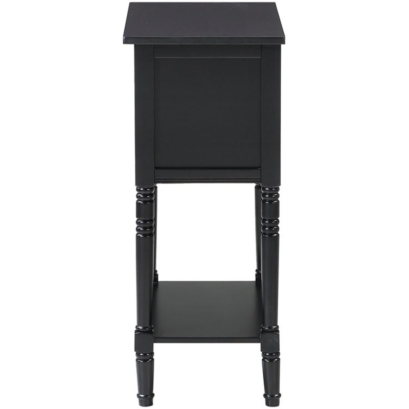 Convenience Concepts Kendra Console Table in Black Wood Finish