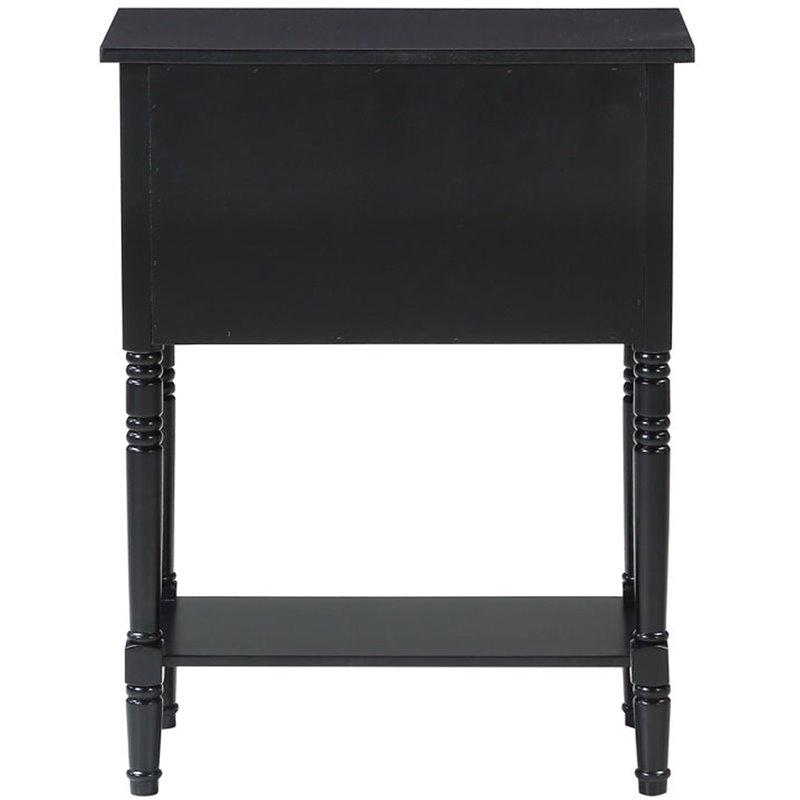 Convenience Concepts Kendra Console Table in Black Wood Finish