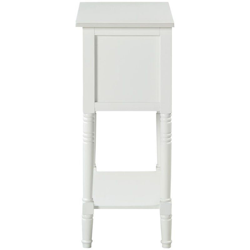 Convenience Concepts Kendra Console Table in White Wood Finish