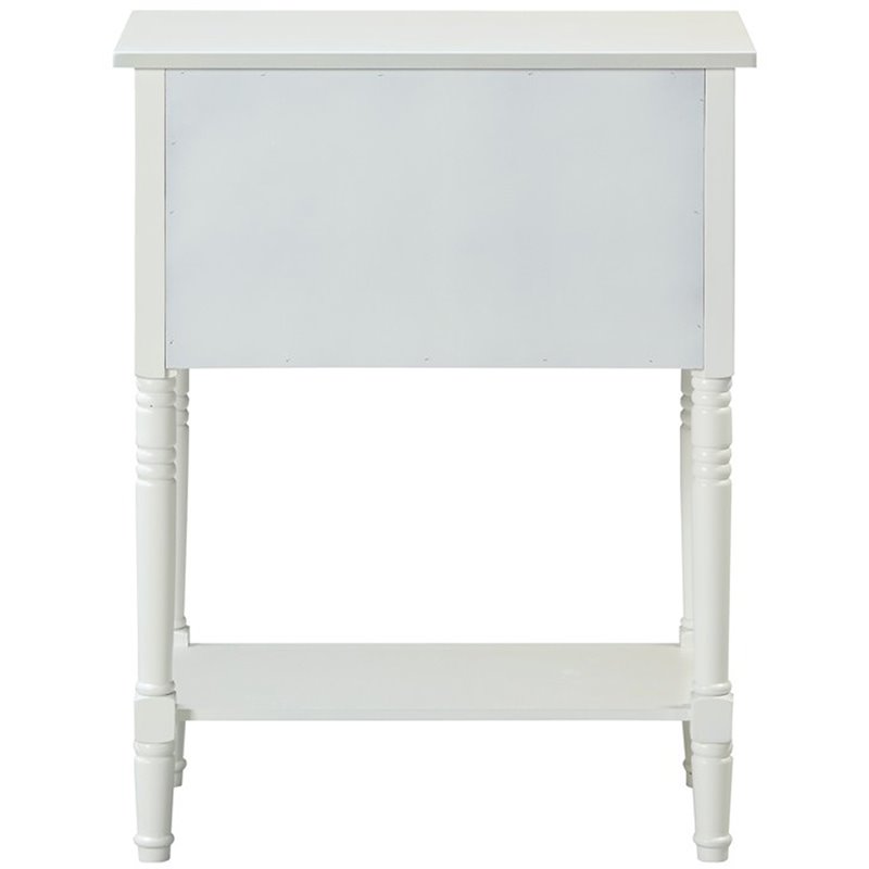 Convenience Concepts Kendra Console Table in White Wood Finish