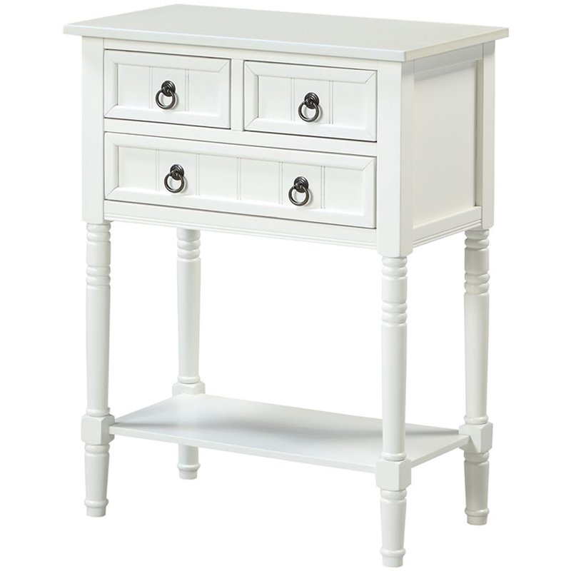 Convenience Concepts Kendra Console Table in White Wood Finish