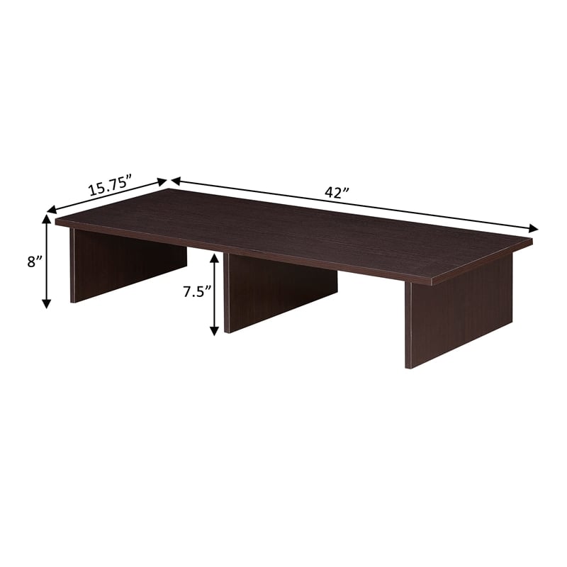Convenience Concepts Designs2Go Large TV/Monitor Riser in Espresso Wood Finish