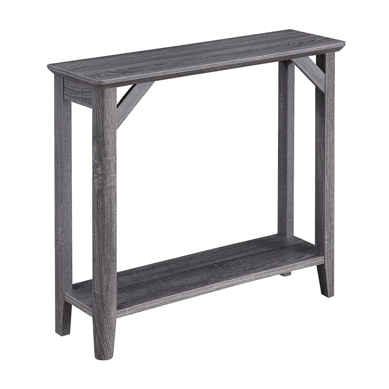Convenience Concepts Winston Hall Table in Weathered Gray Wood Finish