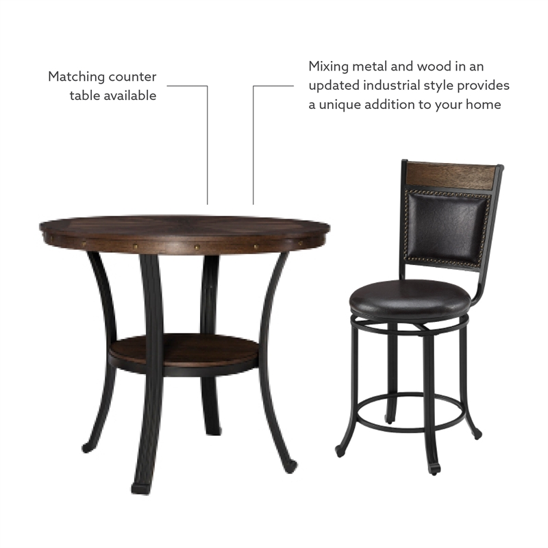 Linon Franklin Metal Swivel 24